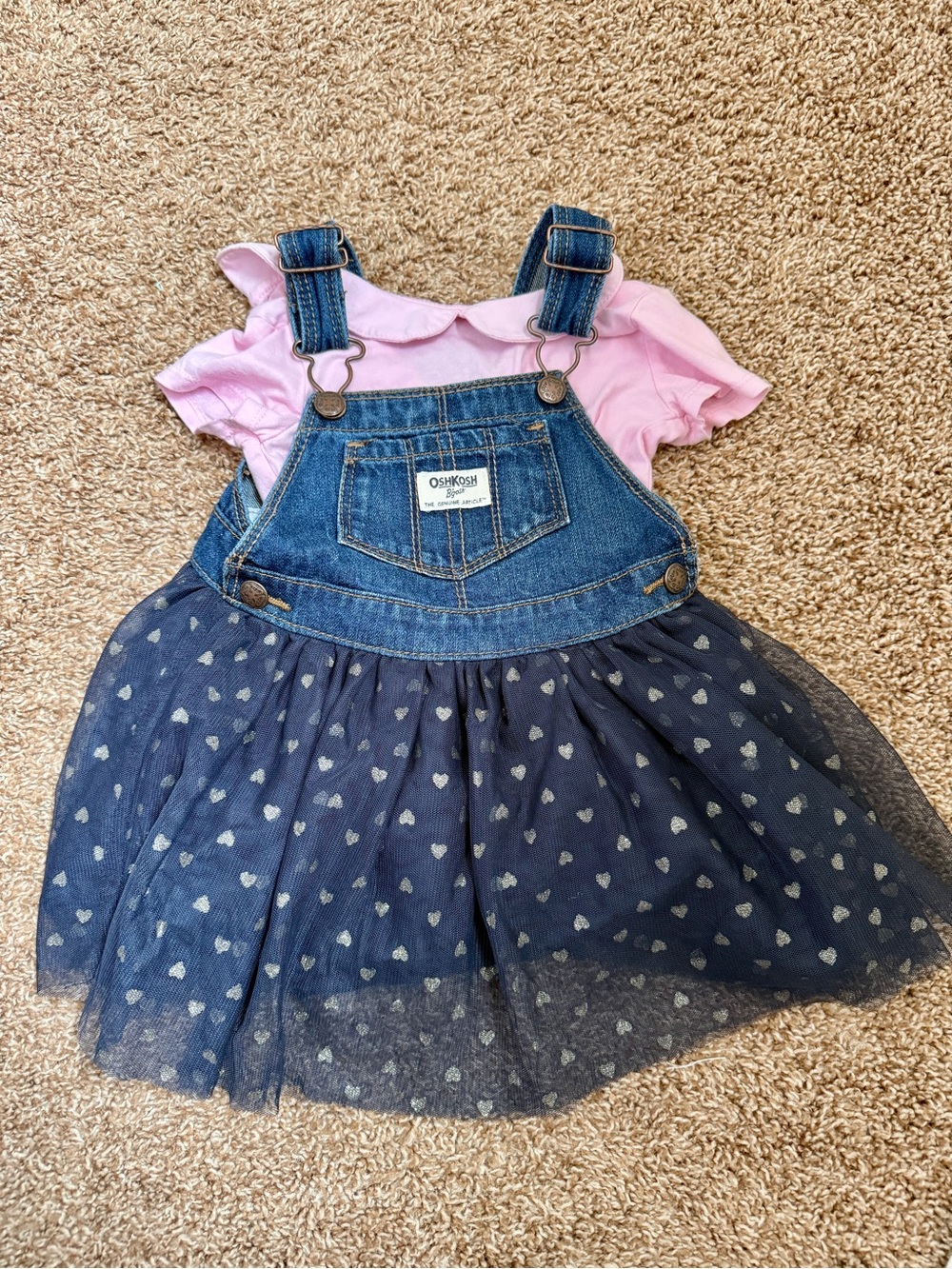 Osh Kosh Overalls Heart Dress Jumper